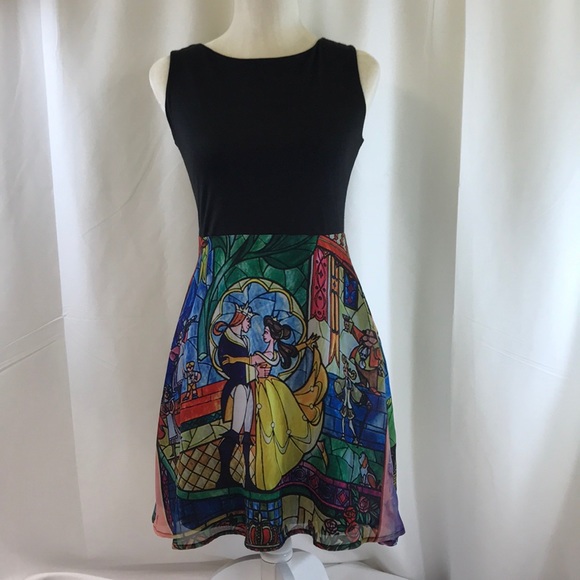 Disney Dresses & Skirts - Disney Beauty and the Beast Stained Glass Dress M
